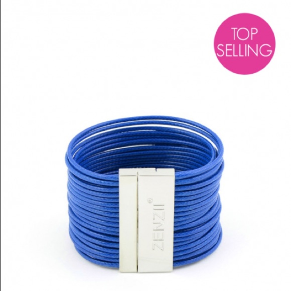 🎉 HP 🥂 Faux Leather Cord Bracelet in Cobalt